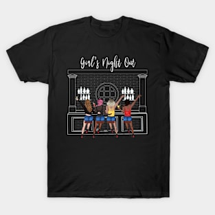 Girl's Night Out - Girls on a Cocktail Bar T-Shirt